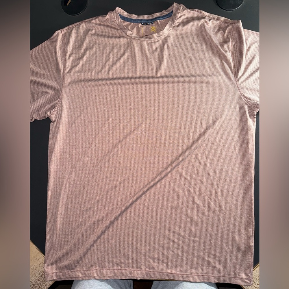 Solaris Active Shirt - Short Sleeve - Large - Light Pink/ Salmon